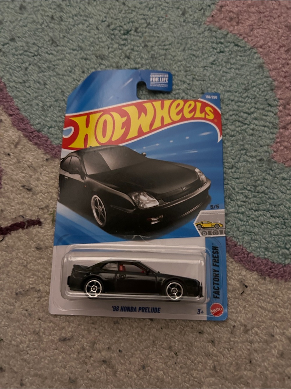 Mattel Hot Wheels Black '98 Honda Prelude Die-Cast Car